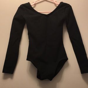 Child’s Long-Sleeve Black Leotard